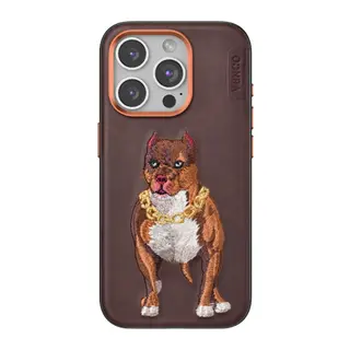 Venco İphone 15 Pro Perma Desenli Kapak - Kahverengi