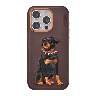 Venco İphone 15 Pro Perma Desenli Kapak - Koyu Kahve