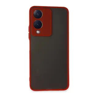 Vivo Y17s Kılıf Montreal Silikon Kapak - Kırmızı