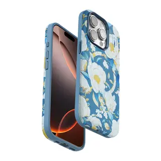 Onegif İphone 14 Pro Flower Series Magsafe Kapak - Mavi
