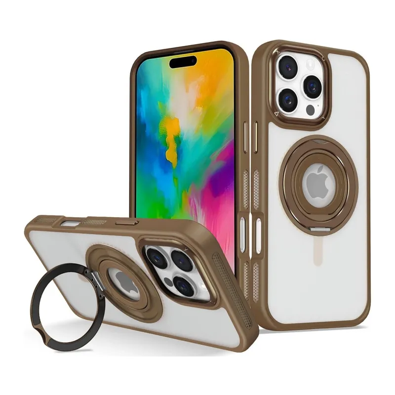 Joko İphone 16 Pro Max Banza Magsafe Standlı Kapak - Kahverengi