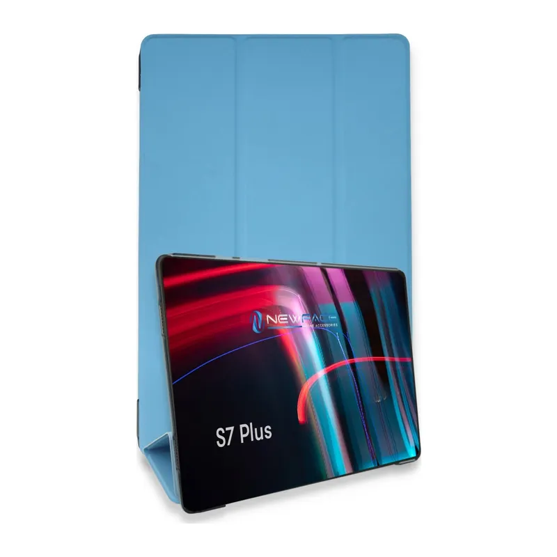 Galaxy T970 Tab S7 Plus 12.4 Kılıf Tablet Smart Kılıf - Mavi