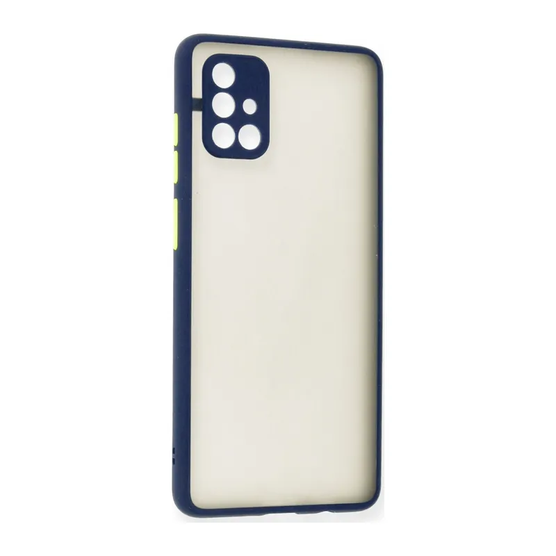 Galaxy A71 Kılıf Montreal Silikon Kapak - Lacivert