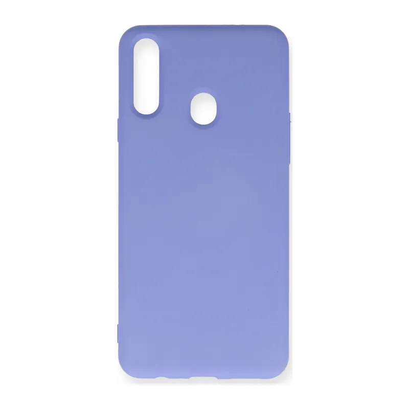 Galaxy A20s Kılıf Nano İçi Kadife Silikon - Lila