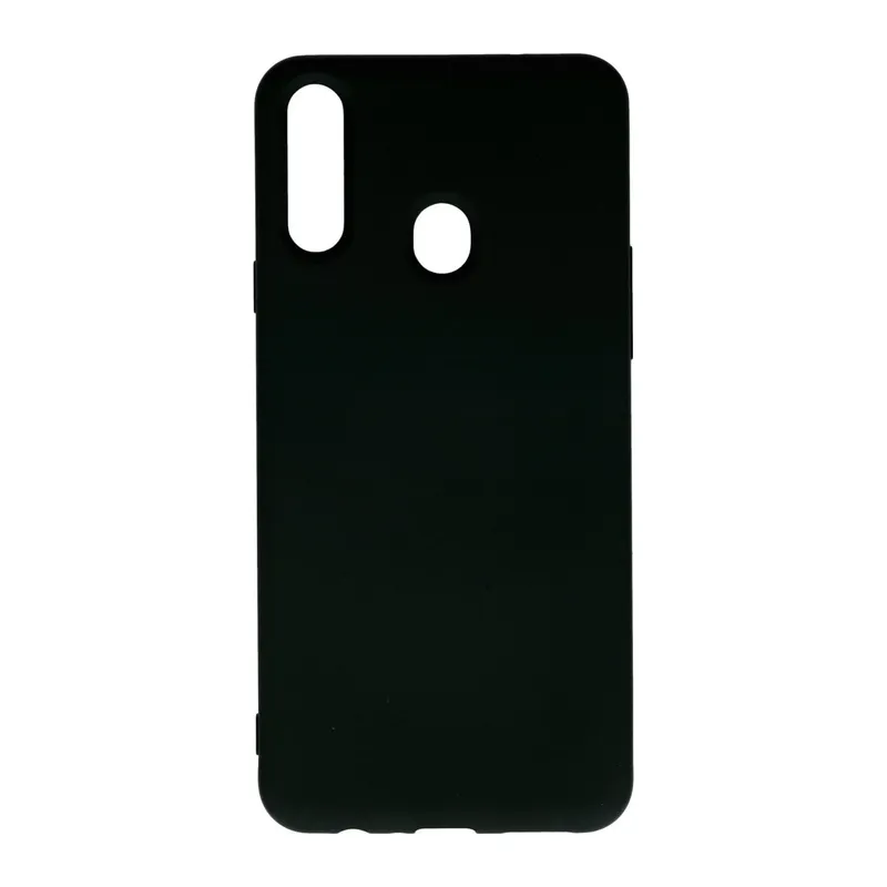 Galaxy A20s Kılıf Nano İçi Kadife Silikon - Siyah
