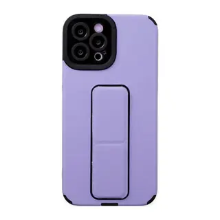 İphone 12 Pro Max Kılıf Mega Standlı Silikon - Lila