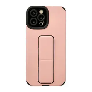 İphone 12 Pro Max Kılıf Mega Standlı Silikon - Pudra