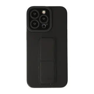 İphone 13 Pro Max Kılıf Mega Standlı Silikon - Siyah