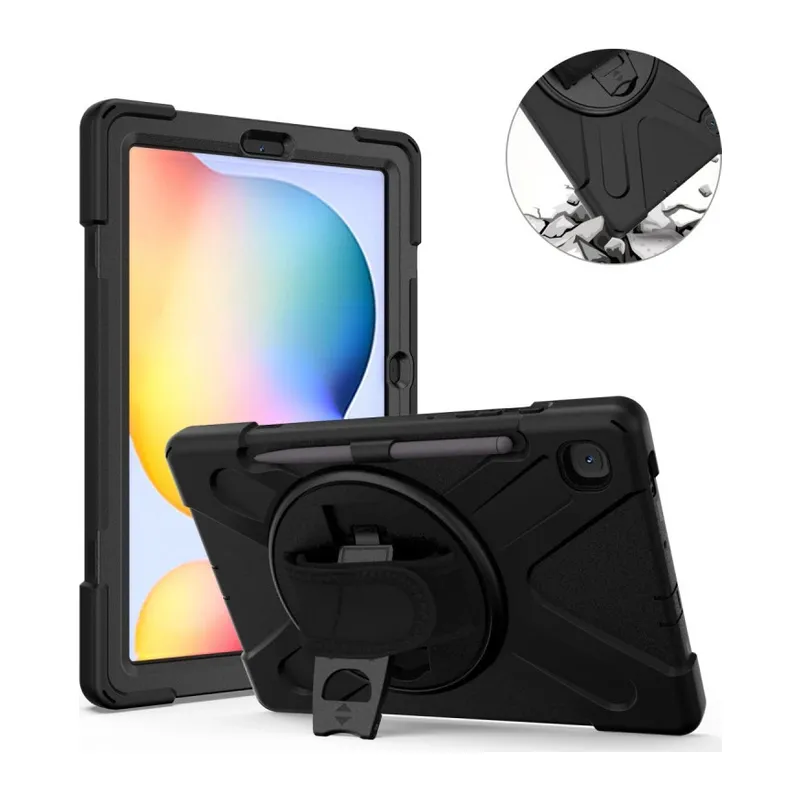 Galaxy P610 Tab S6 Lite 10.4 Kılıf Amazing Tablet Kapak - Siyah
