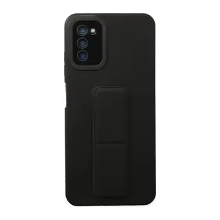 Galaxy A03s Kılıf Mega Standlı Silikon - Siyah