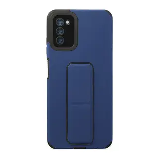 Galaxy A03s Kılıf Mega Standlı Silikon - Mavi
