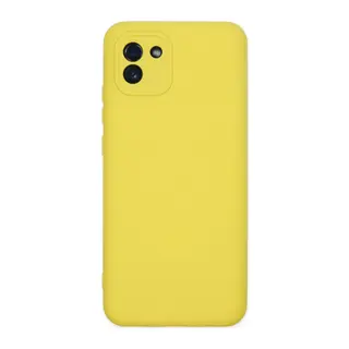 Galaxy A03 Kılıf Nano İçi Kadife Silikon - Sarı