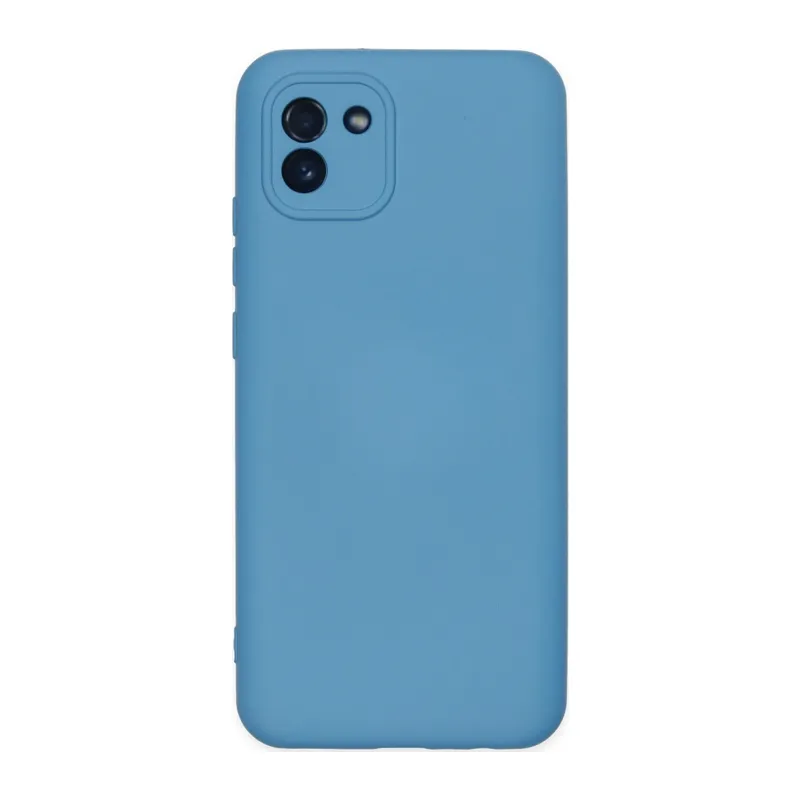 Galaxy A03 Kılıf Nano İçi Kadife Silikon - Mavi