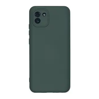 Galaxy A03 Kılıf Nano İçi Kadife Silikon - Koyu Yeşil
