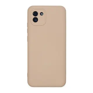 Galaxy A03 Kılıf Nano İçi Kadife Silikon - Pudra