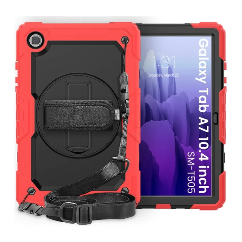 Galaxy T500 Tab A7 10.4 Kılıf Pars Tablet Kapak - Kırmızı