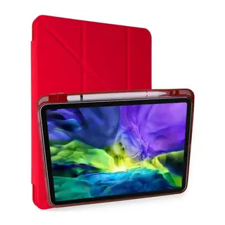 İpad Air 4 10.9 Kılıf Kalemlikli Mars Tablet Kılıfı - Kırmızı