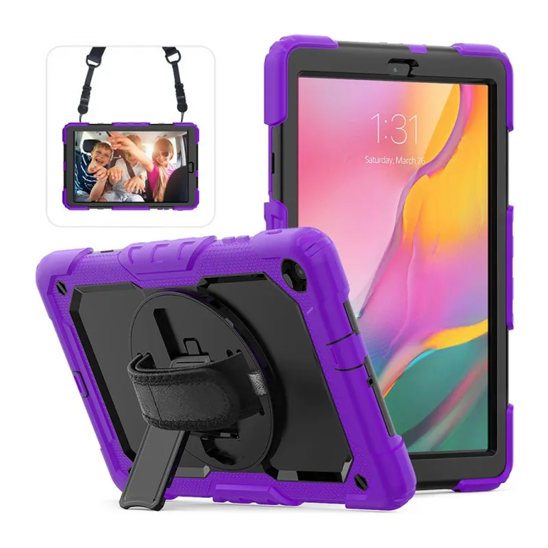 Galaxy T510 Tab A 10.1 Kılıf Pars Tablet Kapak - Mor