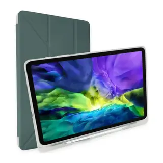 İpad Pro 12.9 (2021) Kılıf Kalemlikli Mars Tablet Kılıfı - Koyu Yeşil