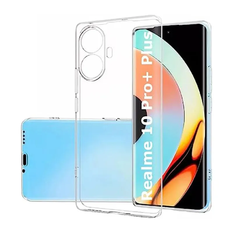 Realme 10 Pro Plus 5g Kılıf Lüx Şeffaf Silikon