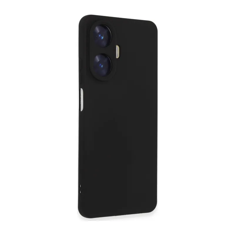 Realme C55 Kılıf Nano İçi Kadife Silikon - Siyah