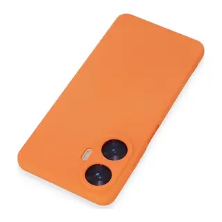 Realme C55 Kılıf Nano İçi Kadife Silikon - Turuncu