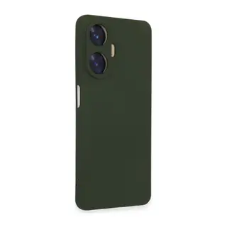 Realme C55 Kılıf Nano İçi Kadife Silikon - Koyu Yeşil