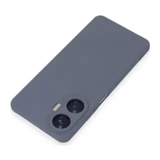 Realme C55 Kılıf Nano İçi Kadife Silikon - Gri