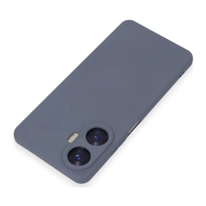 Realme C55 Kılıf Nano İçi Kadife Silikon - Gri