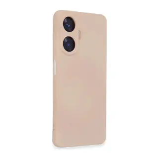 Realme C55 Kılıf Nano İçi Kadife Silikon - Pudra