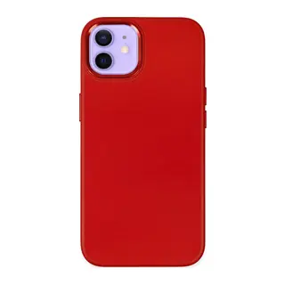 İphone 12 Kılıf Asya Deri Silikon - Kırmızı