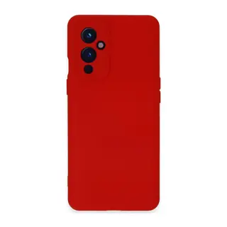 One Plus 9 Kılıf Nano İçi Kadife Silikon - Kırmızı