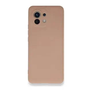 Xiaomi Mi 11 Kılıf Nano İçi Kadife Silikon - Pudra