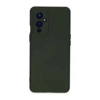 One Plus 9 Kılıf Nano İçi Kadife Silikon - Koyu Yeşil