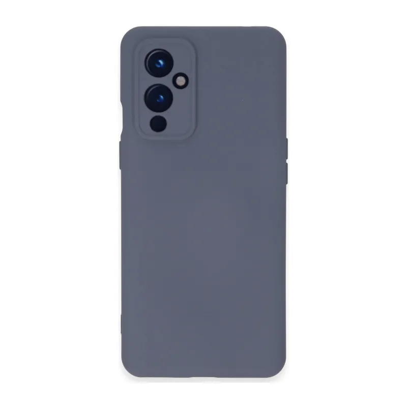 One Plus 9 Kılıf Nano İçi Kadife Silikon - Gri