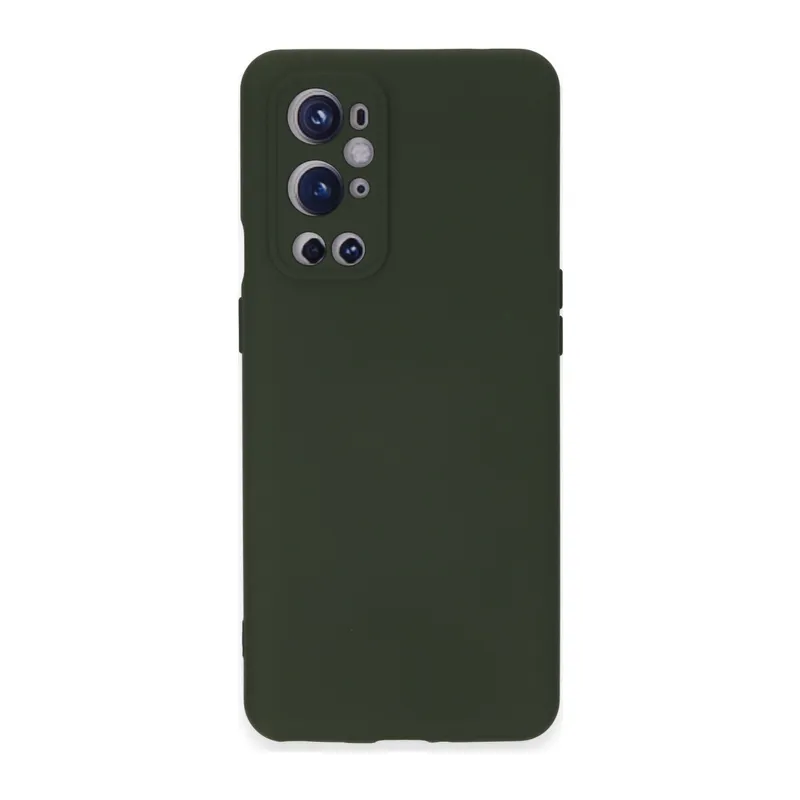 One Plus 9 Pro Kılıf Nano İçi Kadife Silikon - Koyu Yeşil