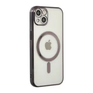 İphone 14 Plus Kılıf Magneticsafe Lazer Silikon - Siyah