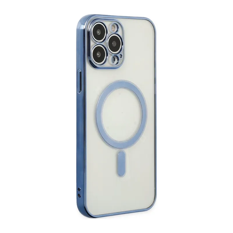 İphone 14 Pro Kılıf Magneticsafe Lazer Silikon - Sierra Blue