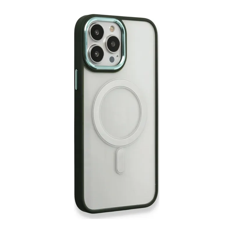 İphone 14 Pro Max Kılıf Room Magneticsafe Silikon - Köknar Yeşili