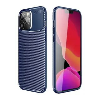 İphone 14 Pro Kılıf Auto Focus Karbon Kapak - Lacivert