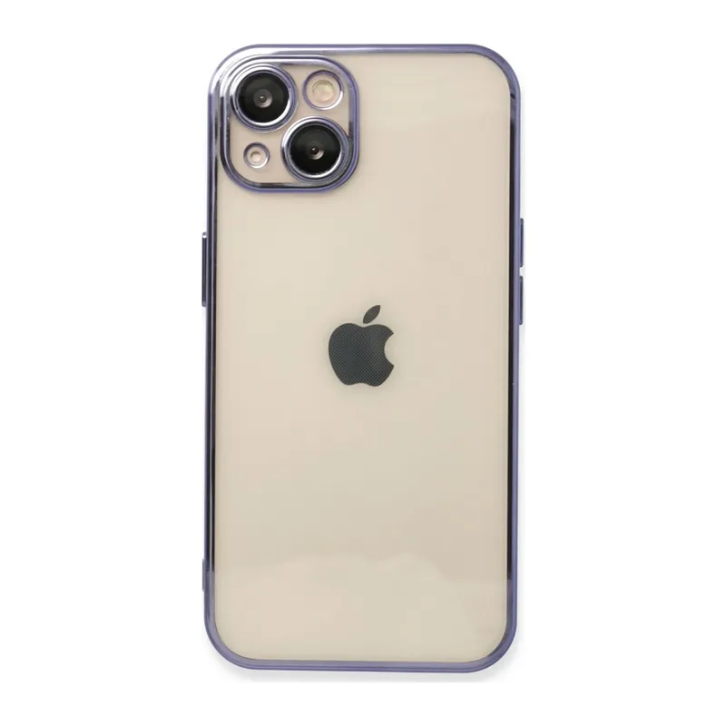 İphone 14 Kılıf Razer Lensli Silikon - Mor