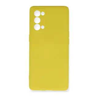 Oppo Reno 5 Kılıf Nano İçi Kadife Silikon - Sarı