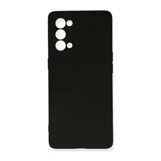 Oppo Reno 5 Pro Kılıf Nano İçi Kadife Silikon - Siyah