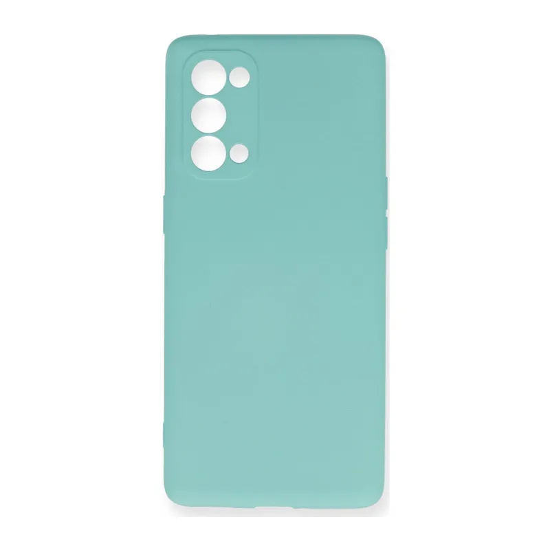 Oppo Reno 5 Pro Kılıf Nano İçi Kadife Silikon - Turkuaz