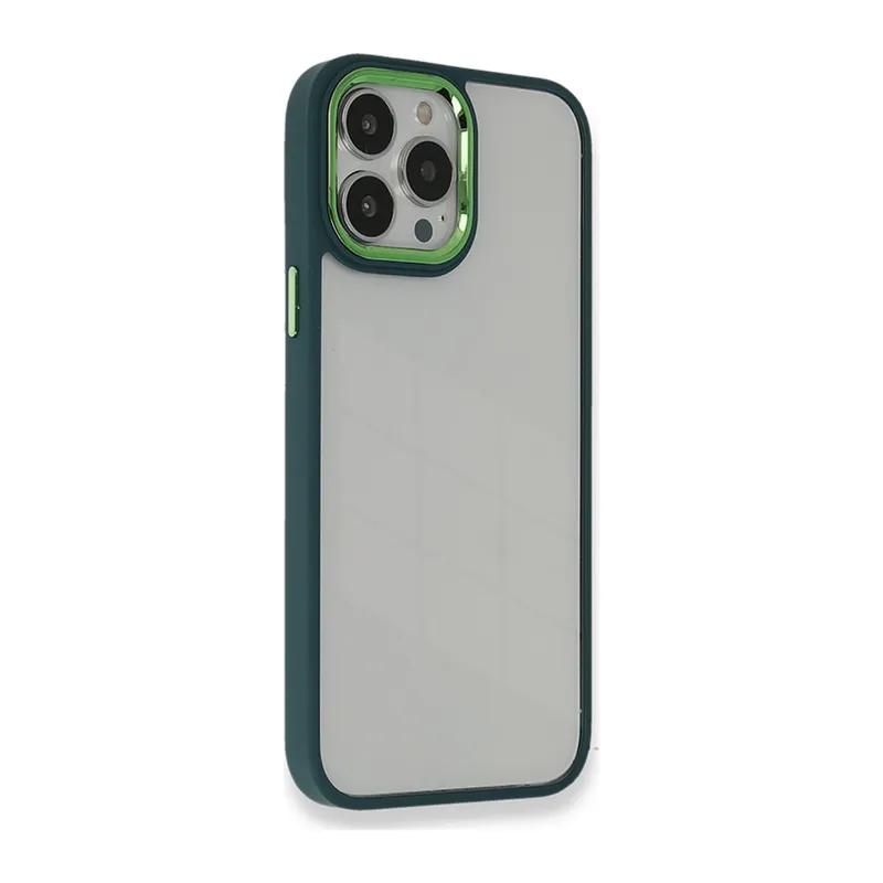 İphone 14 Pro Kılıf Dora Kapak - Haki Yeşil