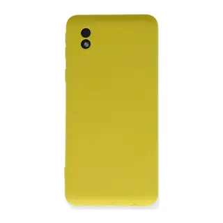 Galaxy A01 Core Kılıf Nano İçi Kadife Silikon - Sarı