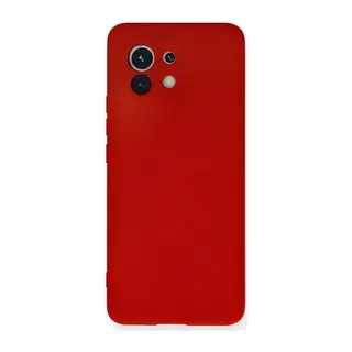 Xiaomi Mi 11 Kılıf Nano İçi Kadife Silikon - Kırmızı