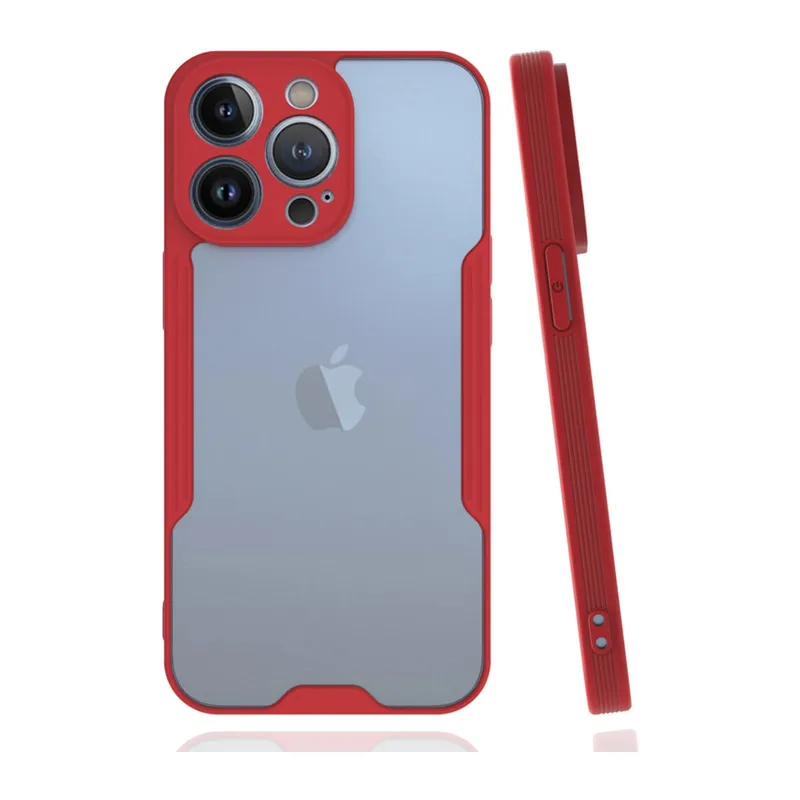 İphone 14 Pro Kılıf Platin Silikon - Kırmızı