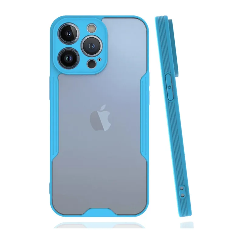 İphone 14 Pro Max Kılıf Platin Silikon - Mavi