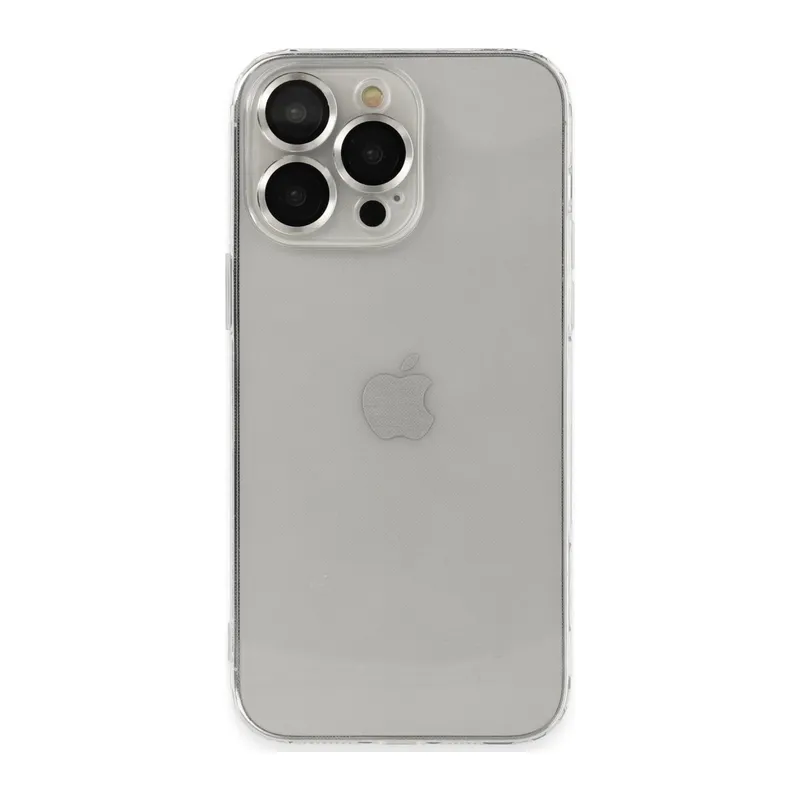 İphone 13 Pro Max Kılıf Luko Lens Silikon - Gümüş